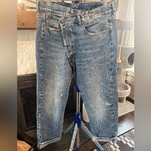 R13 women’s cross over jeans in kelly wash